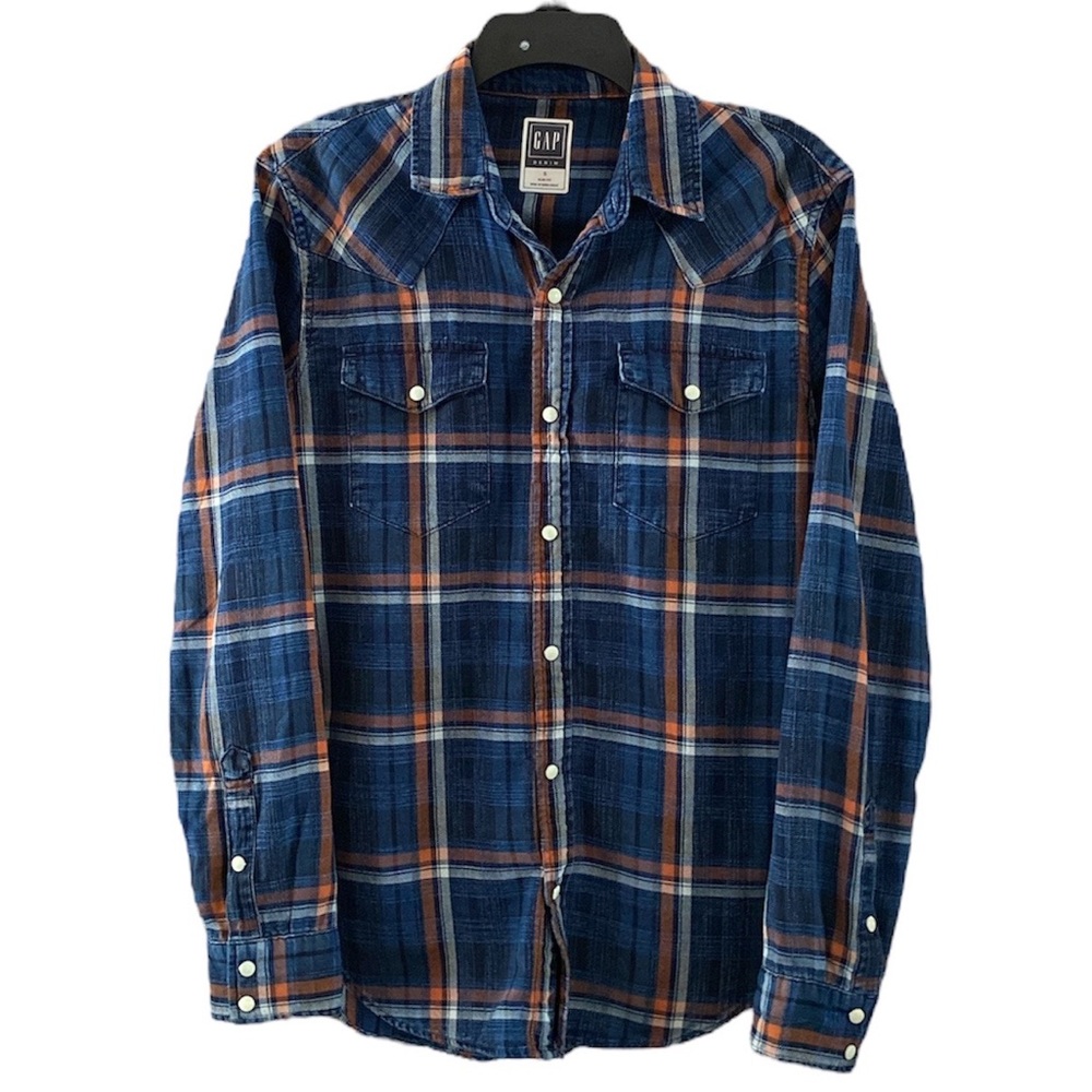Gap Denim Slim Fit Buttoned Down Shirt Size Small